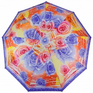 Коралловый зонт с цветами Umbrellas полуавтомат арт.658-8